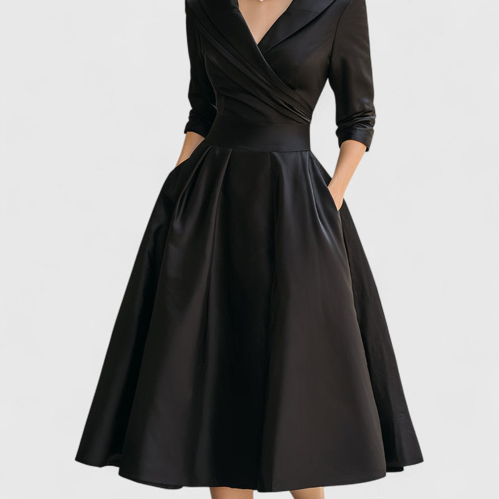 V-Neck Midi Dress