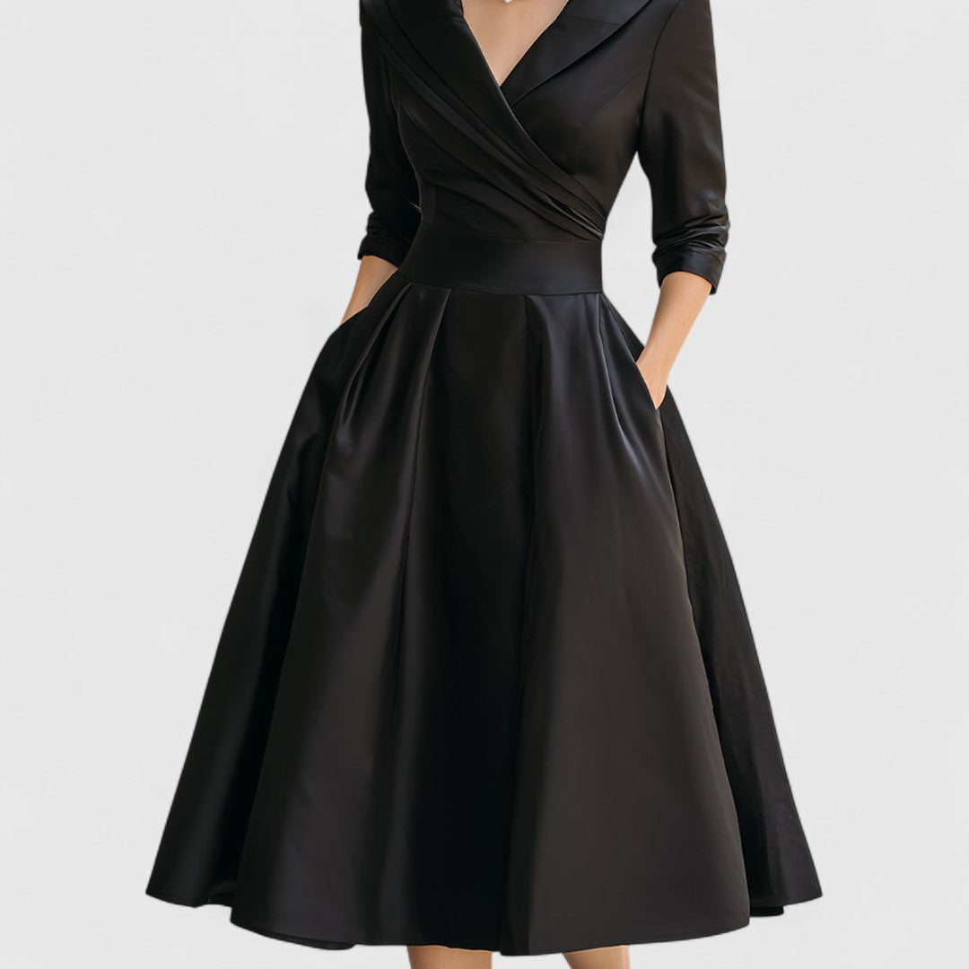 V-Neck Midi Dress