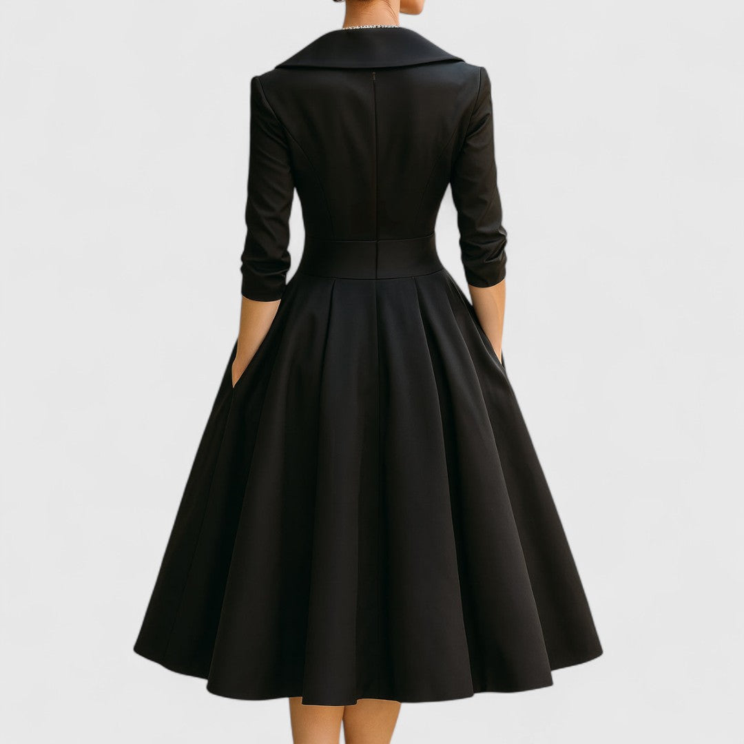 V-Neck Midi Dress