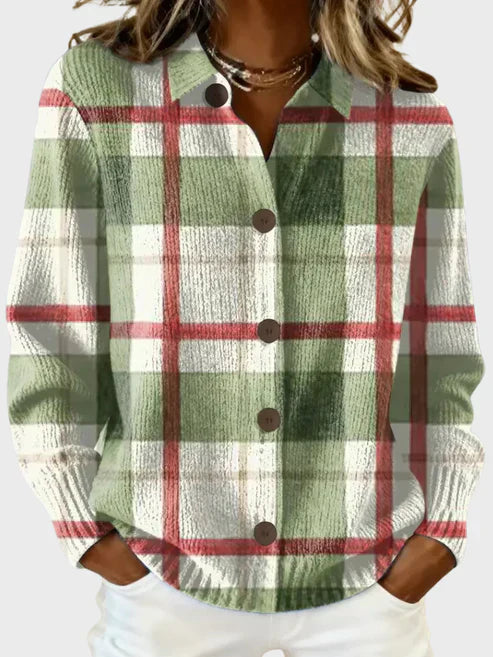Retro Plaid Cardigan