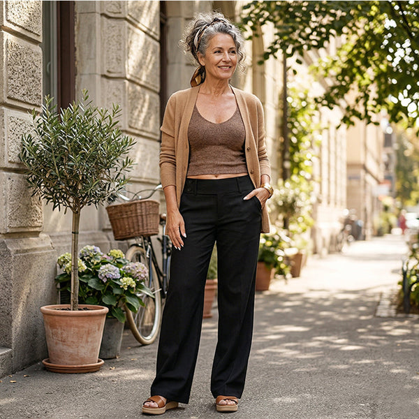 Tailored Flared Suit Trousers