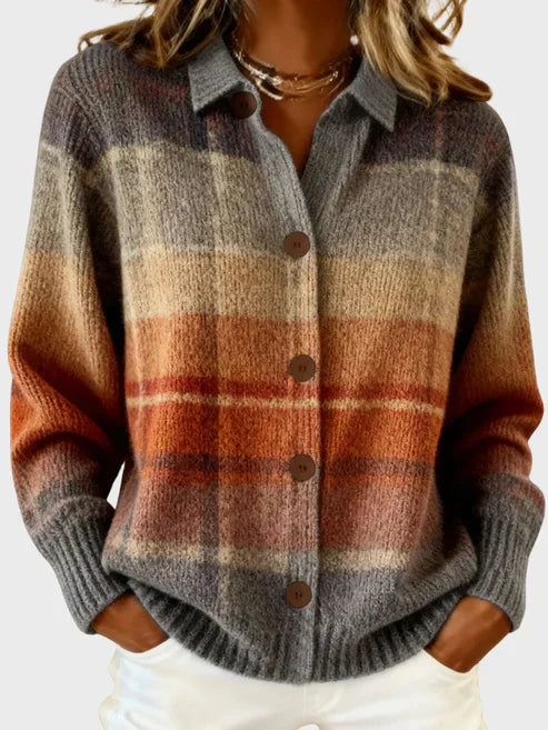 Retro Plaid Cardigan