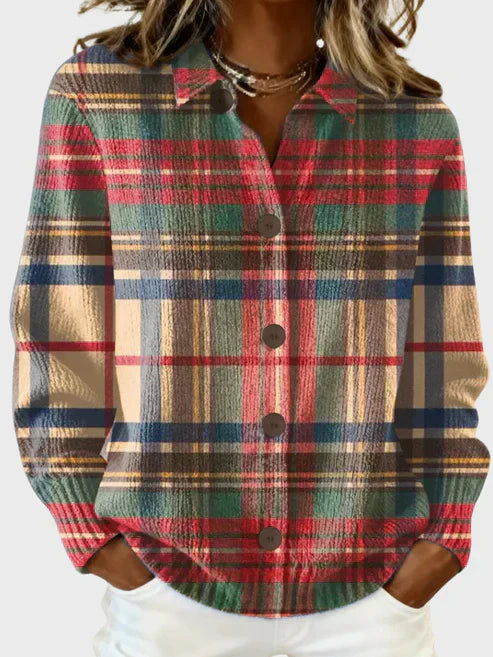 Retro Plaid Cardigan
