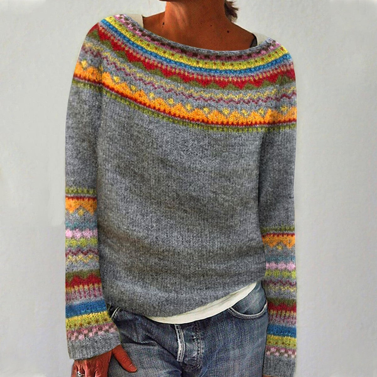 Fair Isle Knit Sweater