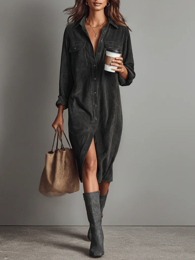 Corduroy Midi Dress