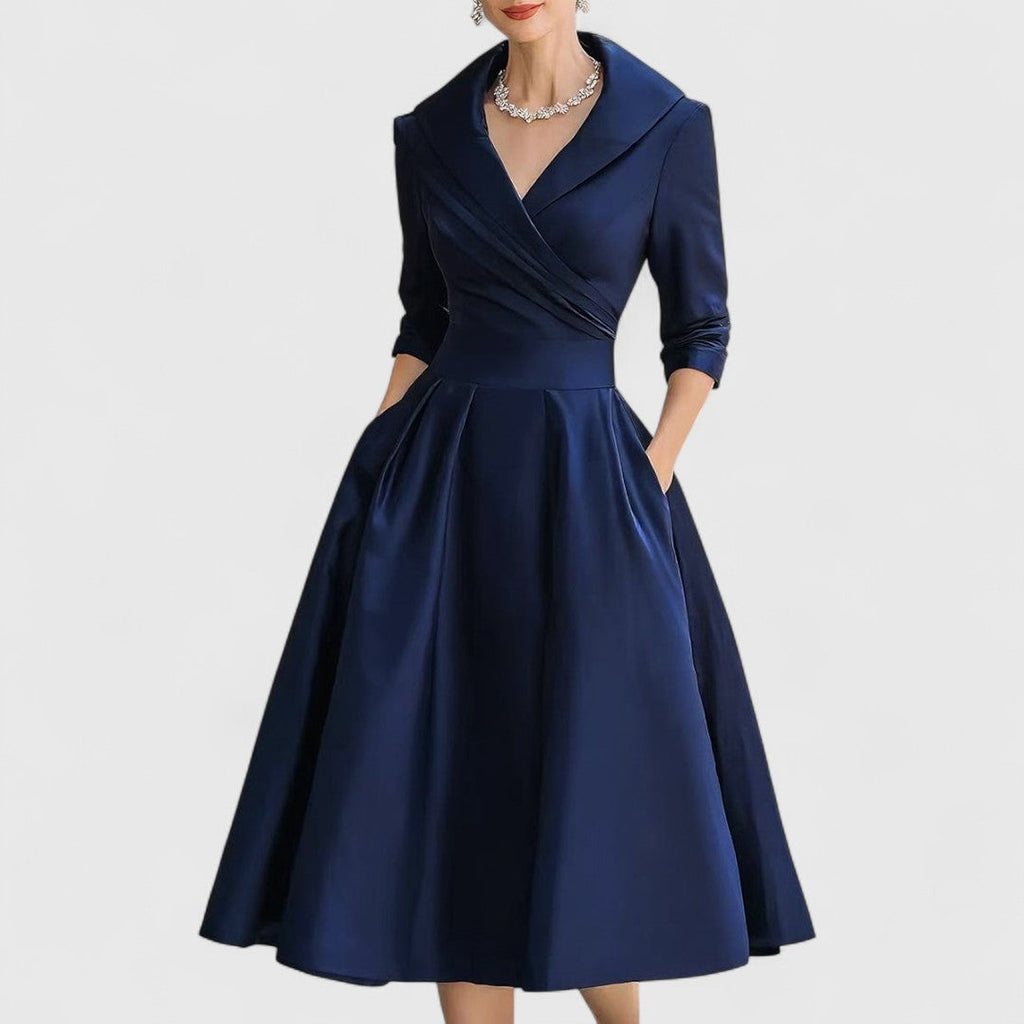 V-Neck Midi Dress