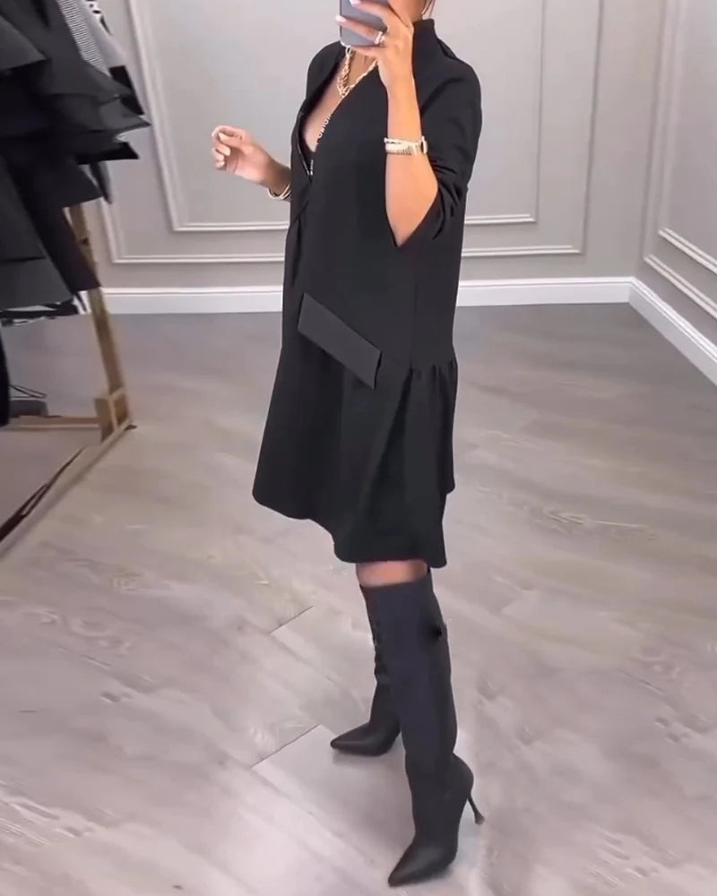 A-Line V-Neck Dress