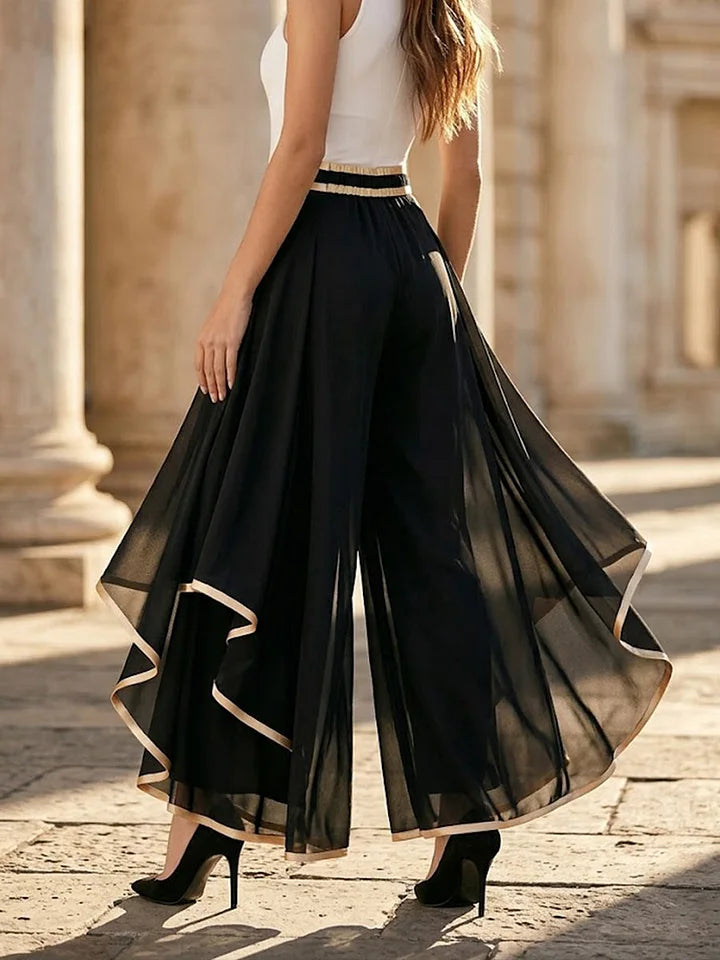 Draped Palazzo Trousers