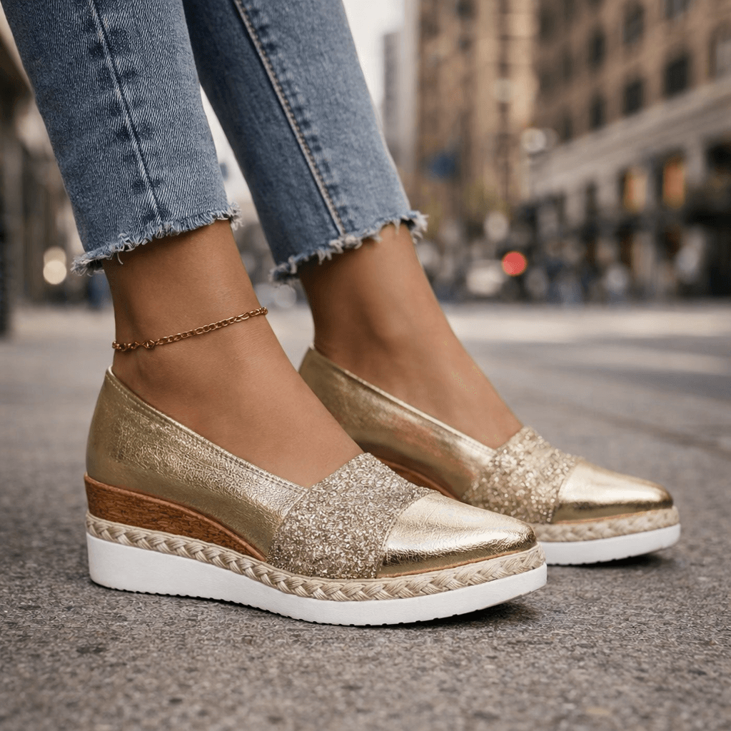 Sparkling Wedge Sneakers