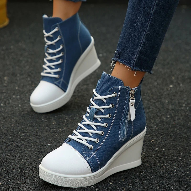 Sculpted Wedge Sneakers
