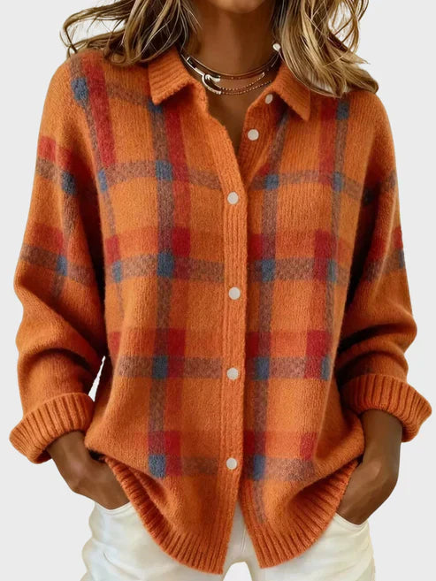 Retro Plaid Cardigan
