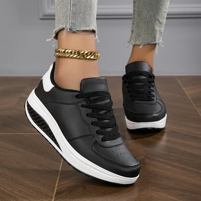 Platform Lace-Up Sneakers