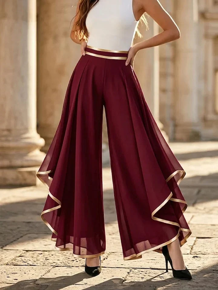 Draped Palazzo Trousers