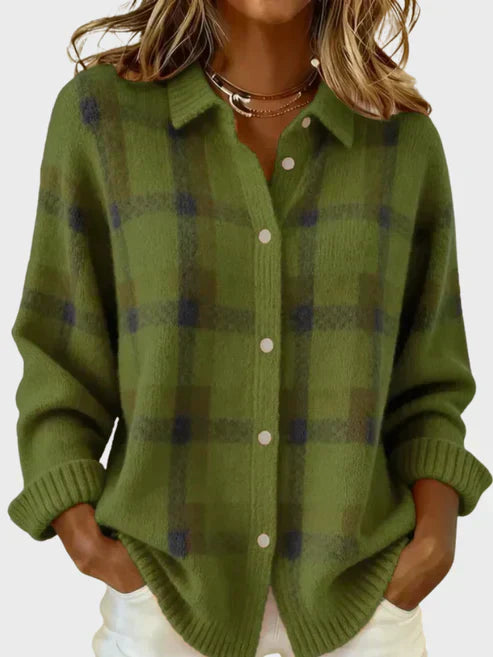 Retro Plaid Cardigan