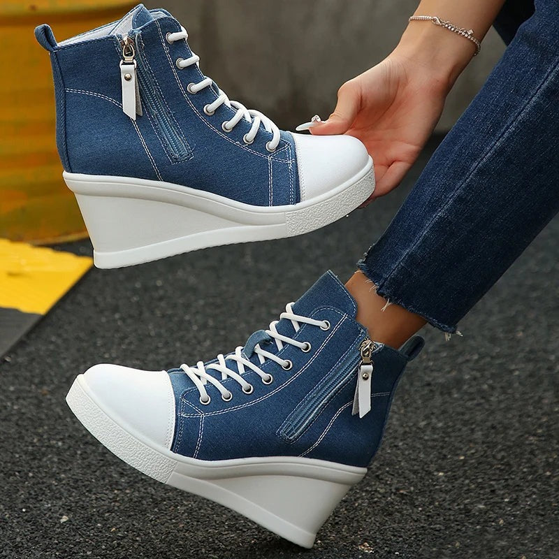Sculpted Wedge Sneakers
