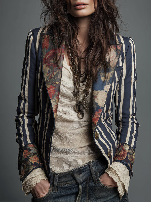 Bohemian Floral Blazer