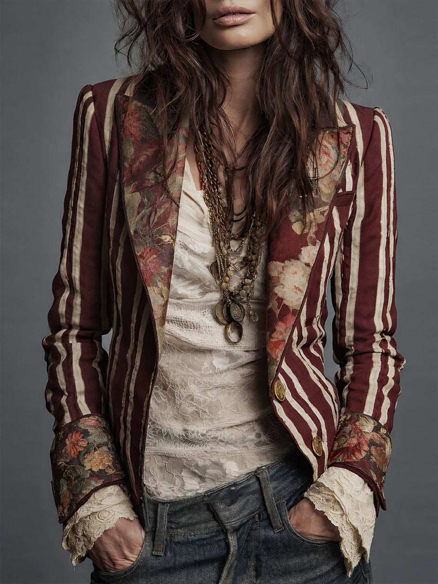 Bohemian Floral Blazer