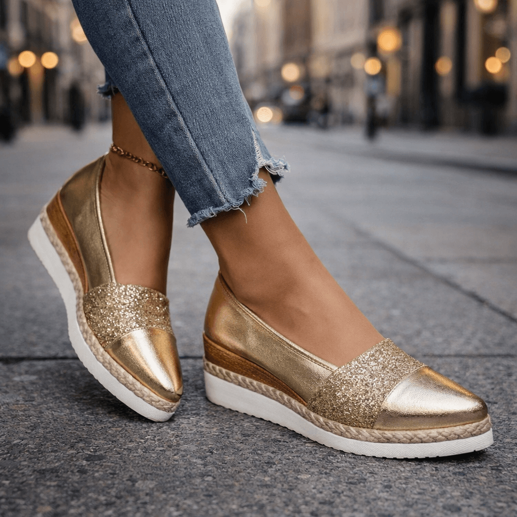 Sparkling Wedge Sneakers
