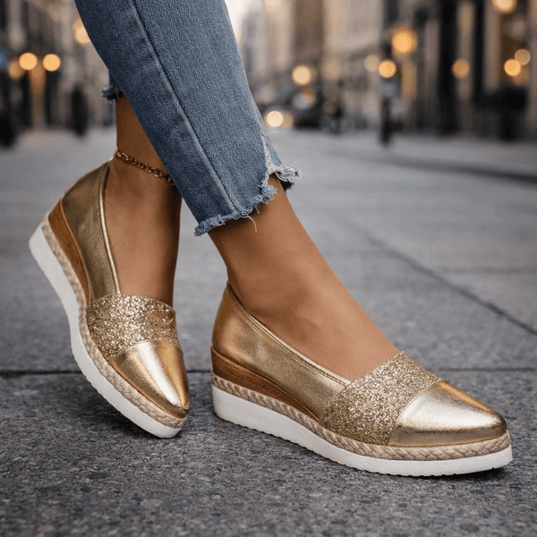 Sparkling Wedge Sneakers