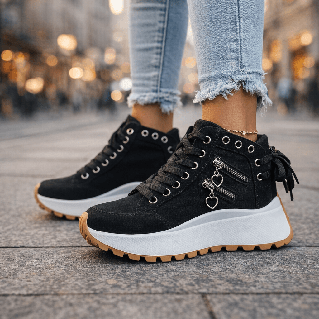 Cushioned Platform Sneakers
