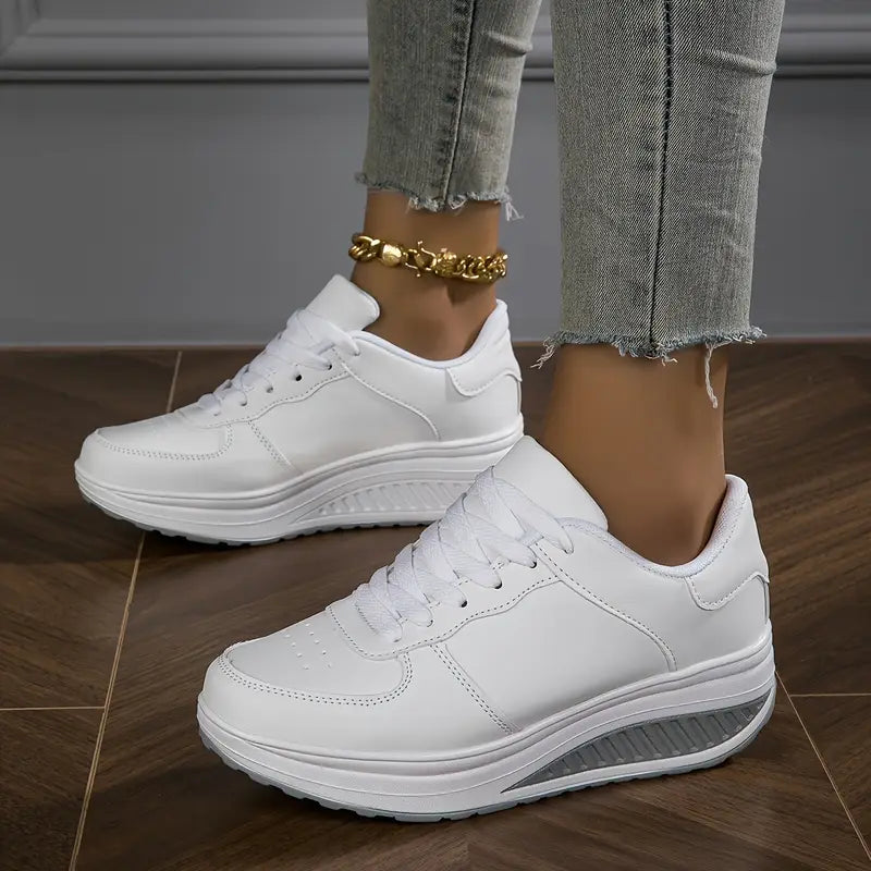 Platform Lace-Up Sneakers