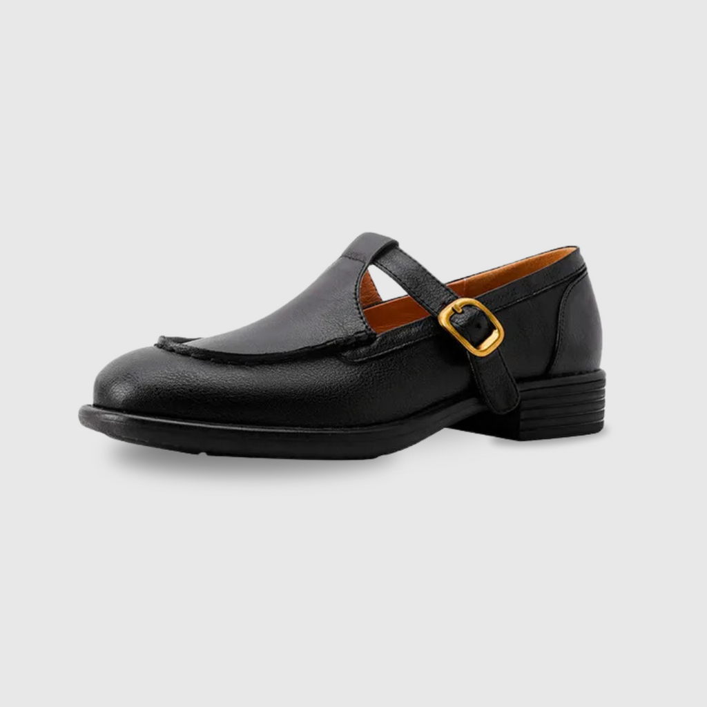 Retro T-Strap Mary Jane Shoes Round Toe Low Heel