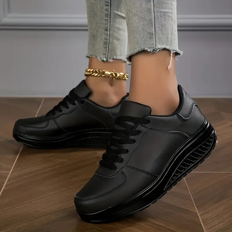 Platform Lace-Up Sneakers