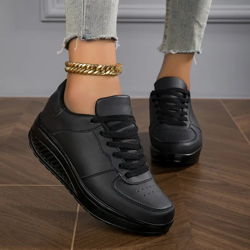 Platform Lace-Up Sneakers