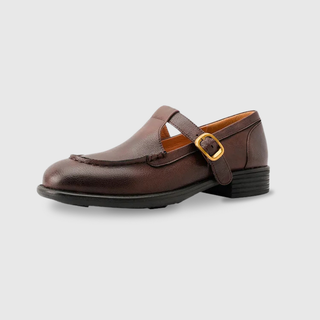 Retro T-Strap Mary Jane Shoes Round Toe Low Heel