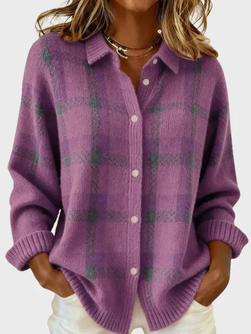 Retro Plaid Cardigan
