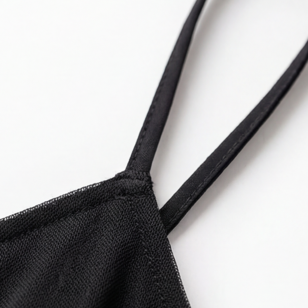 Sheer Embroidered Lace Slip Dress