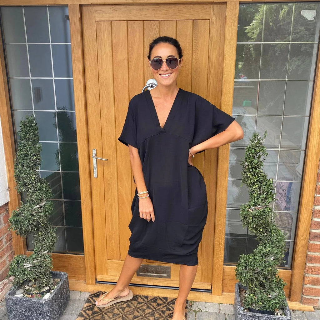 Loose V-Neck Dress