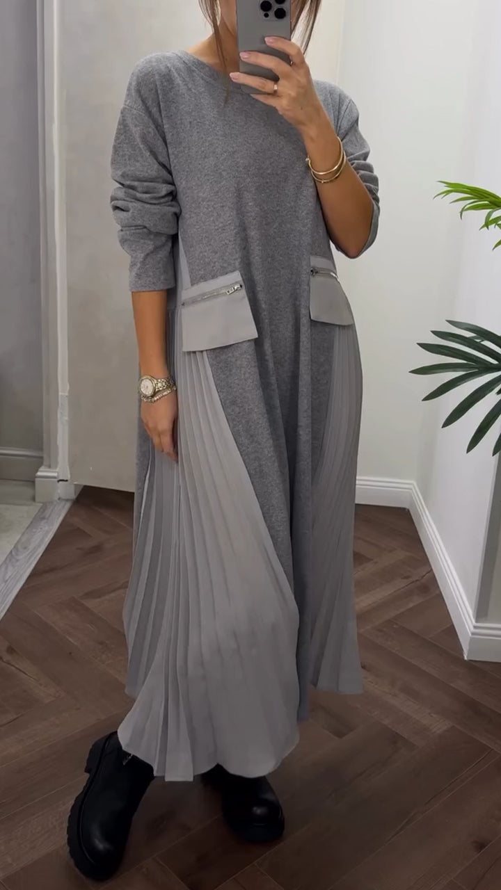 Pleated Maxi Dress