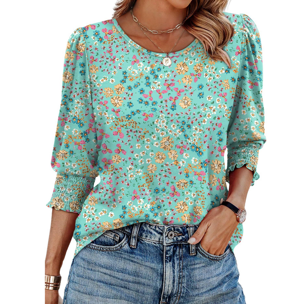CLASSY SMOCKED STYLE BLOUSE