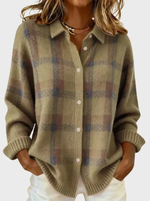 Retro Plaid Cardigan