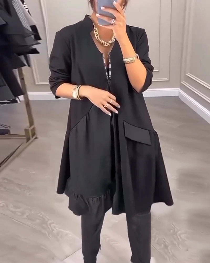 A-Line V-Neck Dress