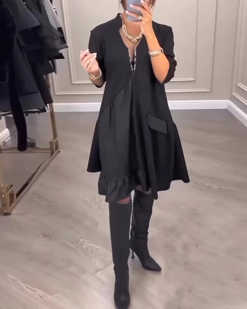A-Line V-Neck Dress