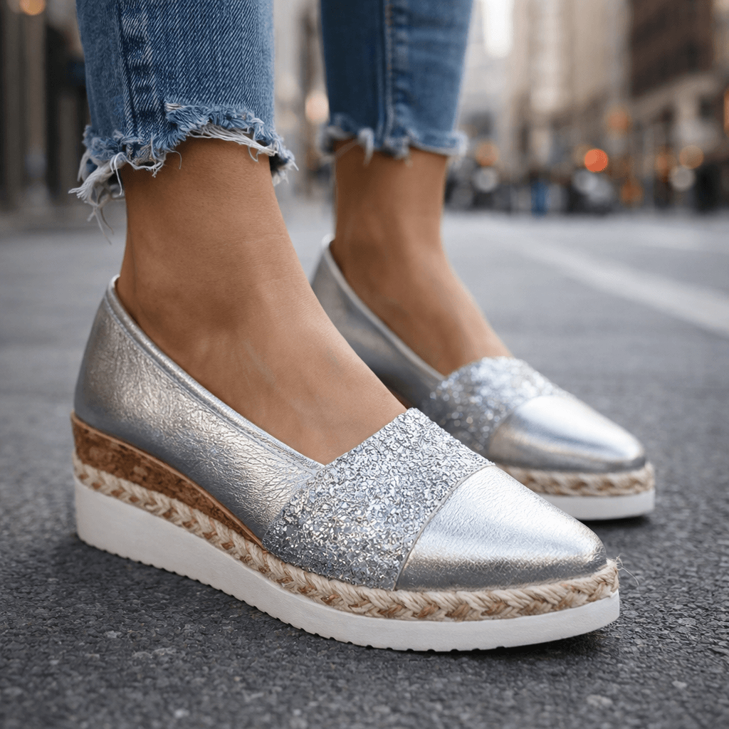 Sparkling Wedge Sneakers