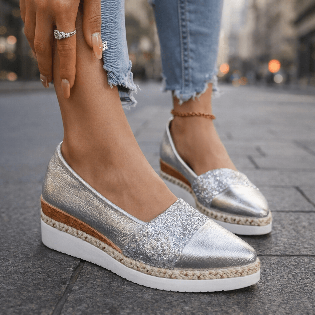 Sparkling Wedge Sneakers
