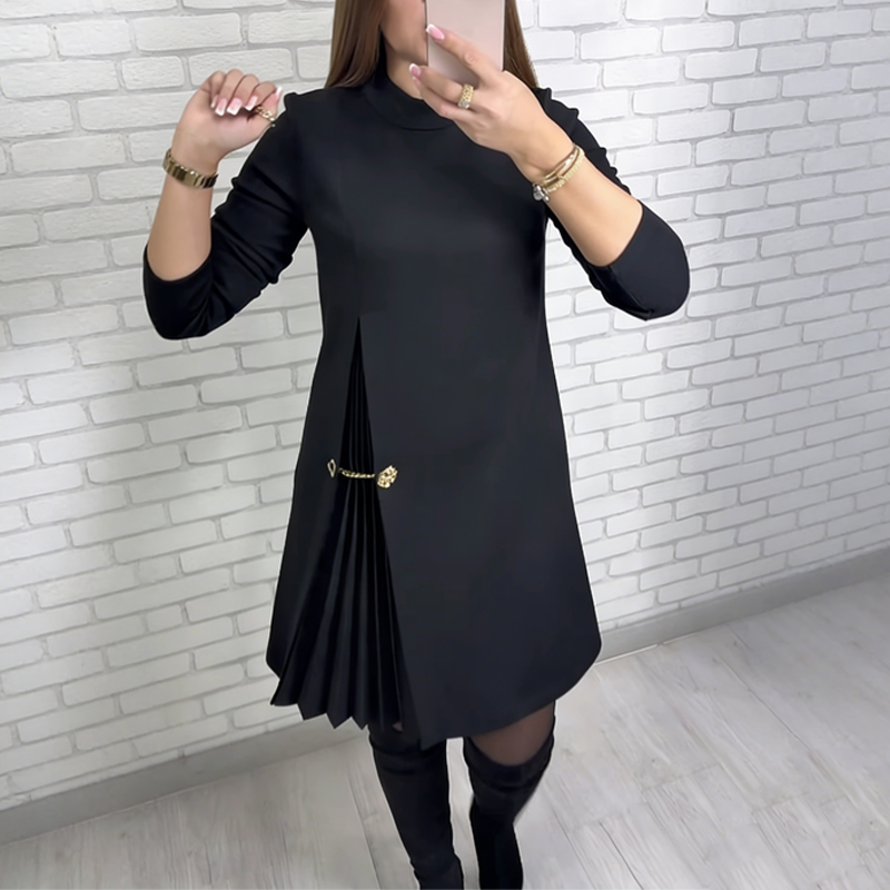 Asymmetric Pleated Dress