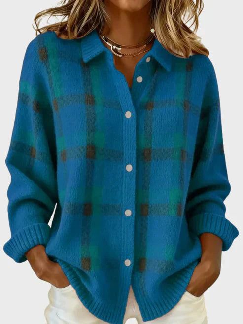 Retro Plaid Cardigan