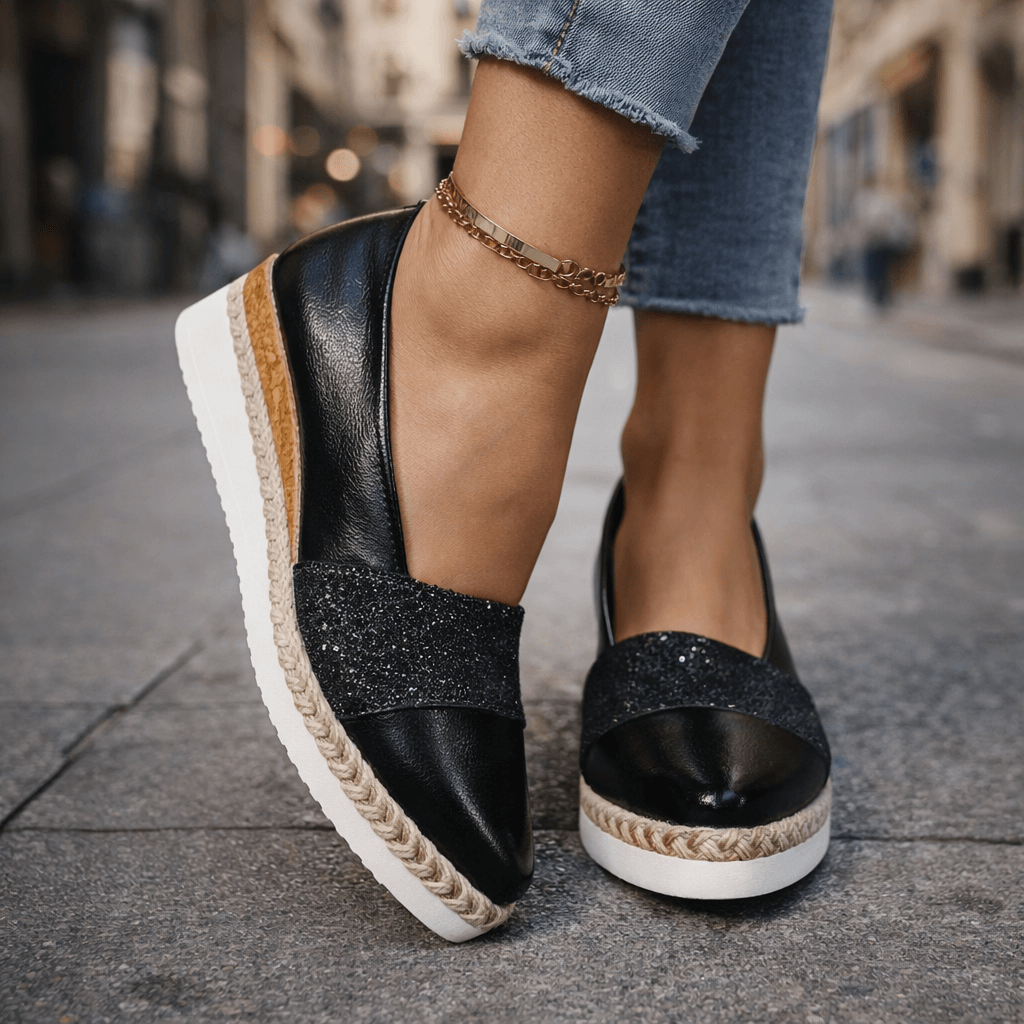 Sparkling Wedge Sneakers