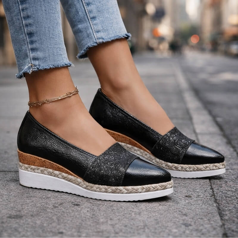 Sparkling Wedge Sneakers