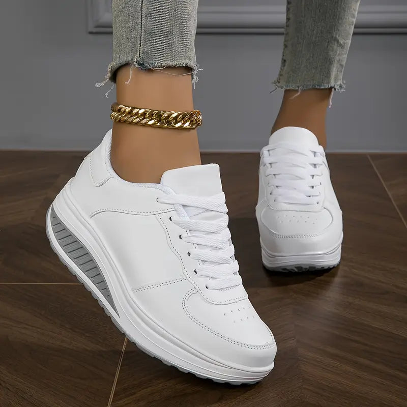 Platform Lace-Up Sneakers