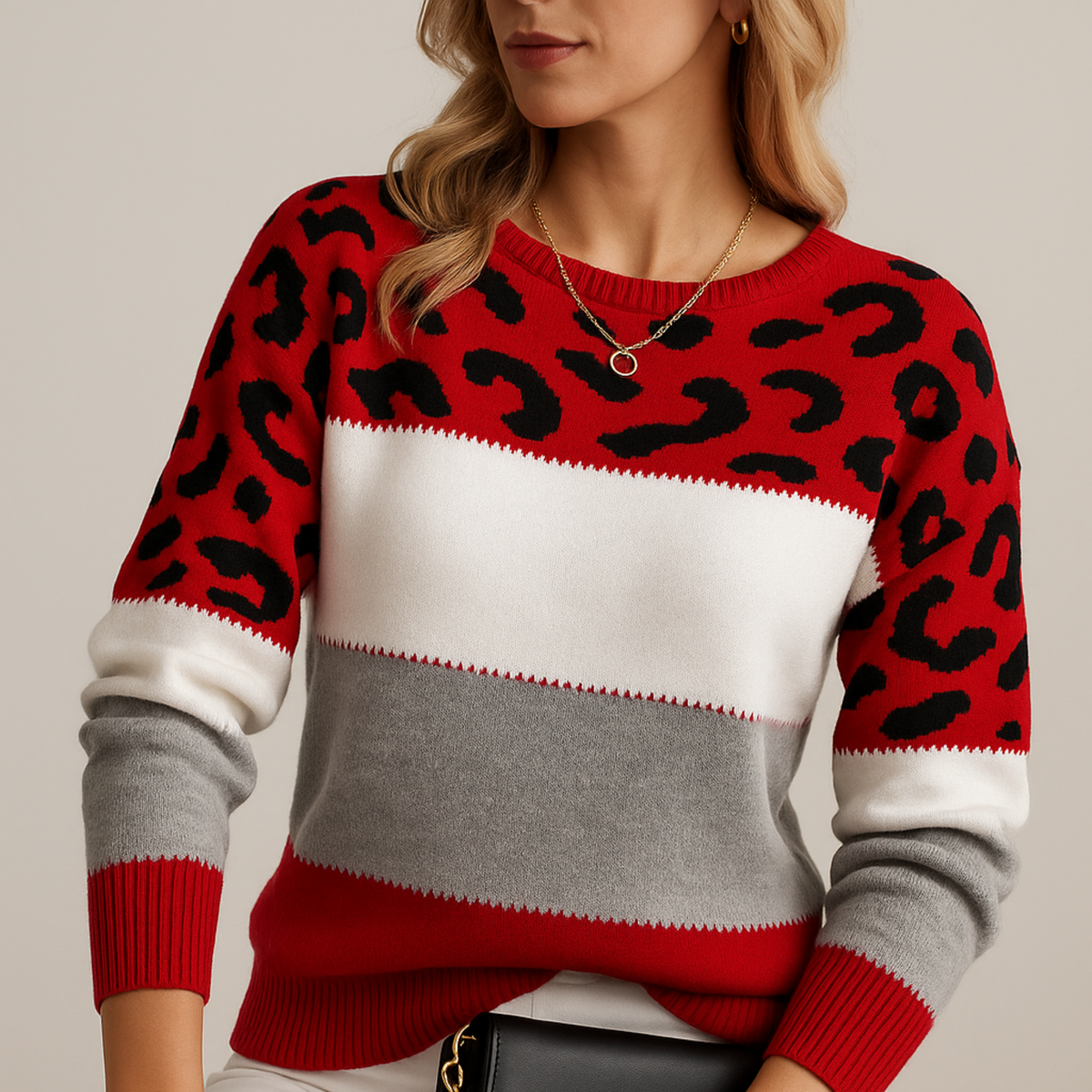 Trendy Chic Patterned Sweater