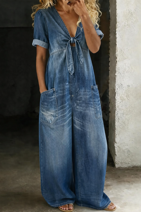 V-Neck Jumpsuit
