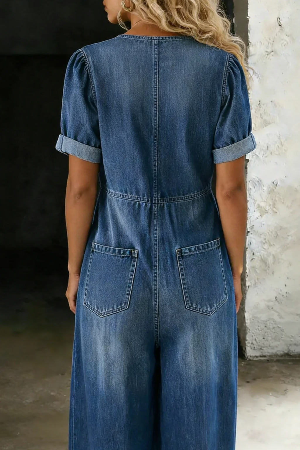 V-Neck Jumpsuit