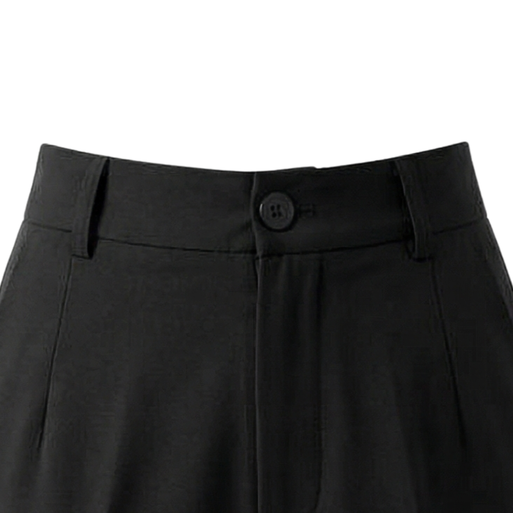 High-Waisted Wide-Leg Suit Trousers