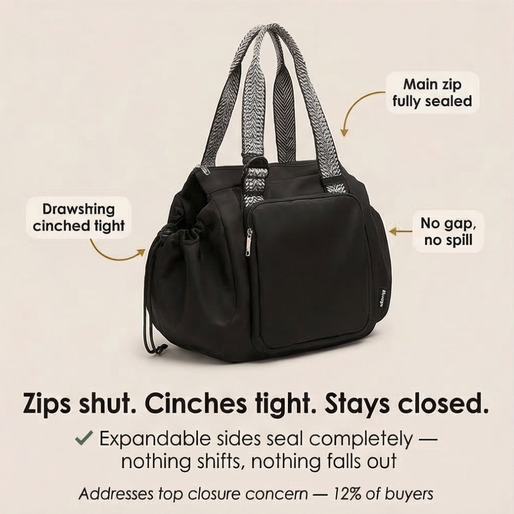 Organized Everyday Tote with Backpack Straps