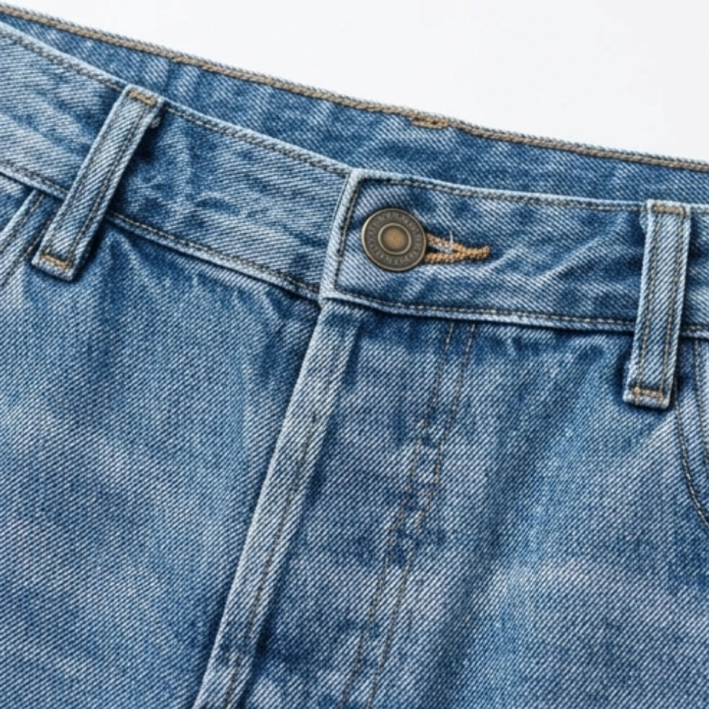 Retro Fringed Cropped Straight Leg Jeans